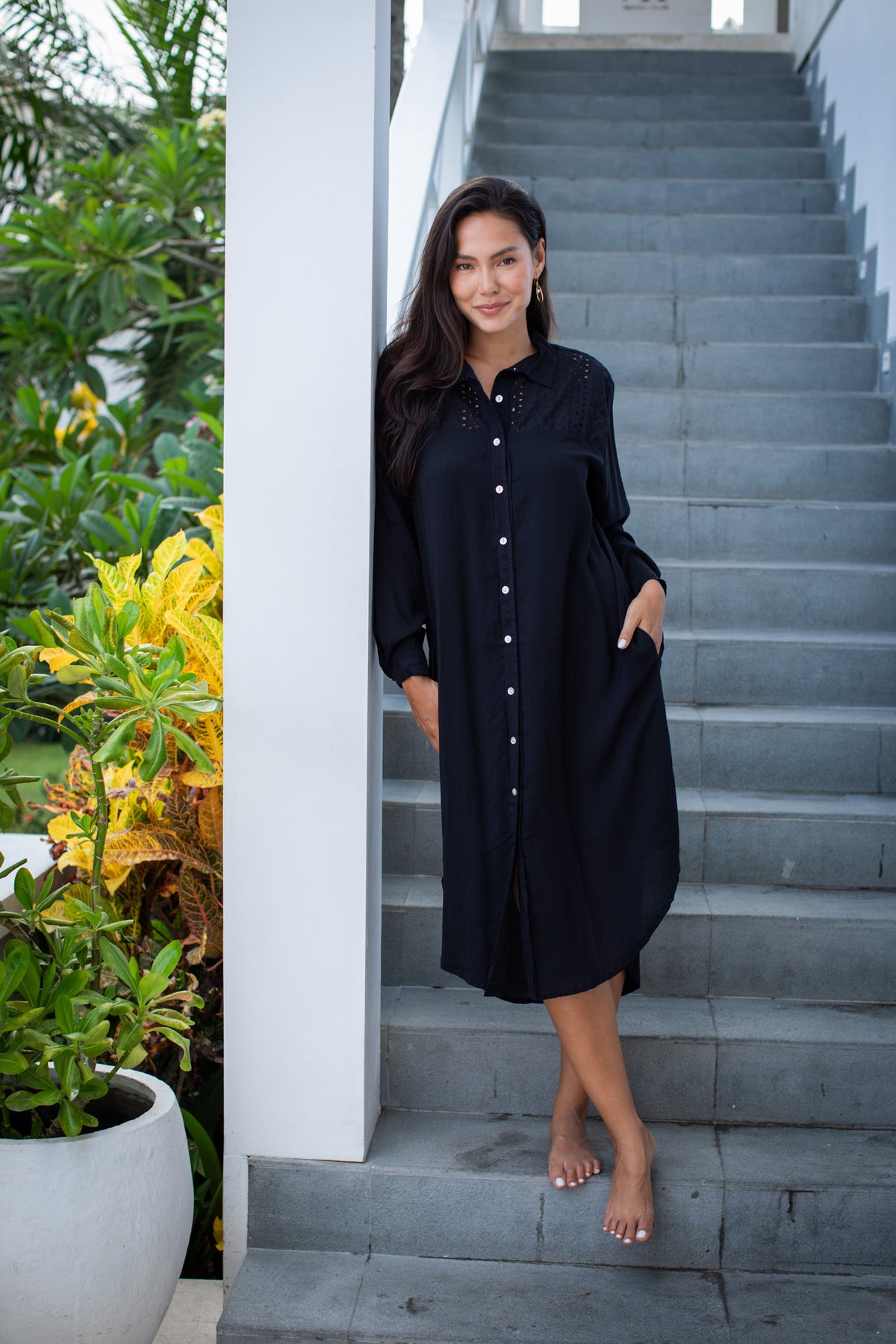 Eyelet Shirt Dress | Shop Bali Queen