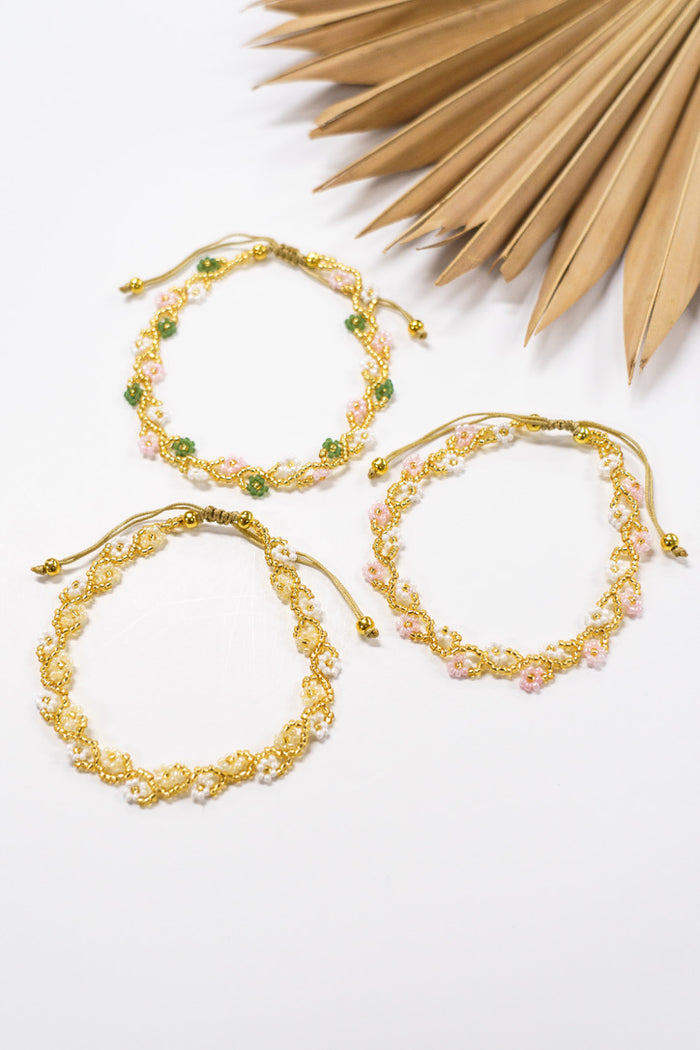 Camellia Flower Pull Anklet | Shop Bali Queen