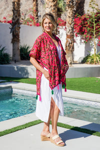 Boho Blossom Midi Kimono | Shop Bali Queen