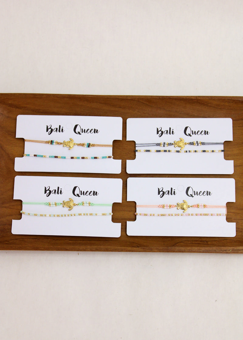 Turtle Crystal 2 Pack Bracelets | Shop Bali Queen