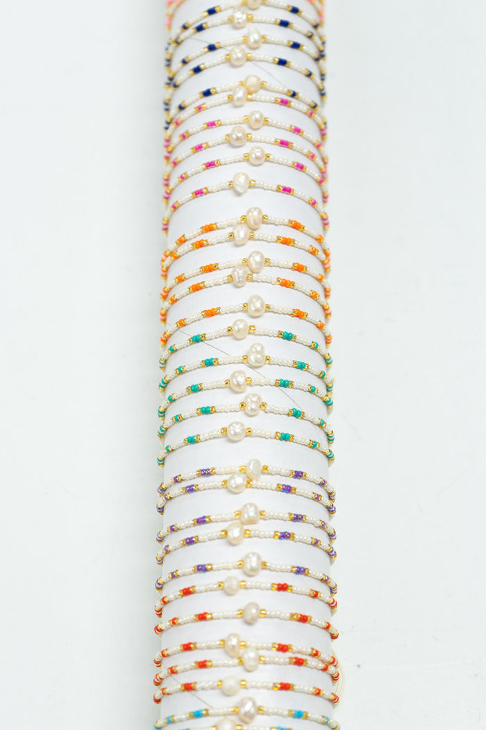 Rainbow Pearl Bracelet Tube