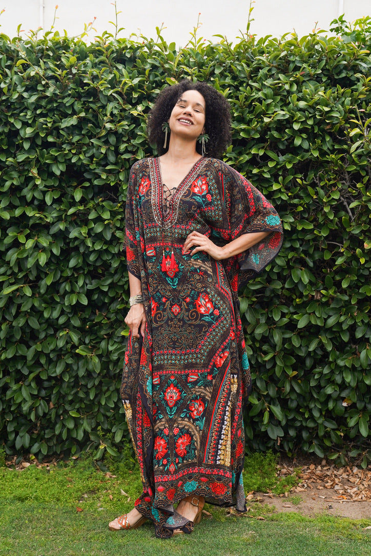 Bombay Jeweled Long Caftan | Shop Bali Queen