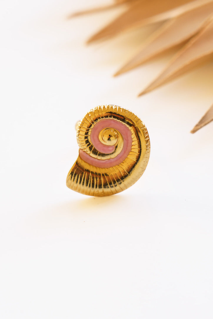 Sundial Gold Shell Rings | Shop Bali Queen