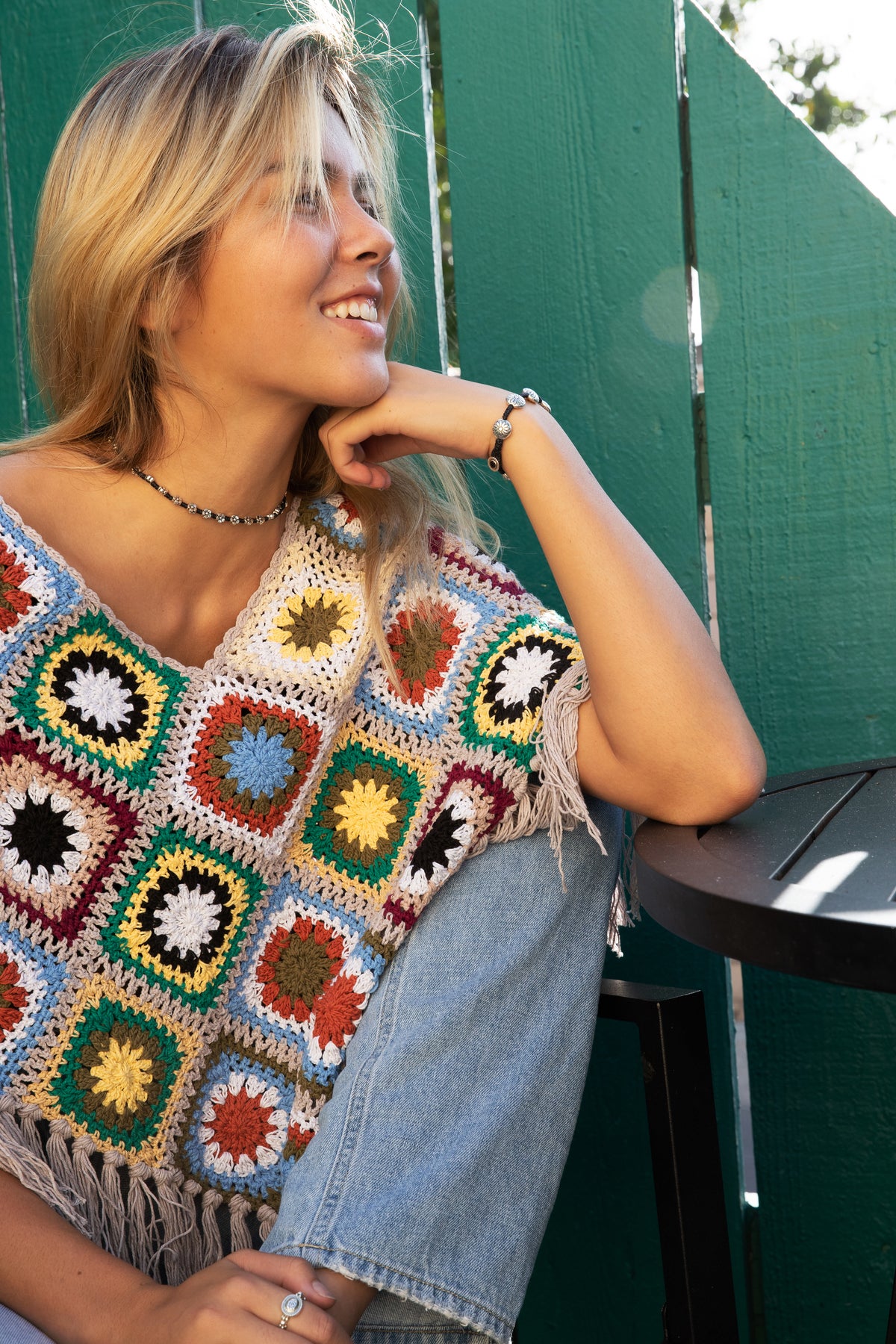 Flower Power Crochet Poncho | Shop Bali Queen