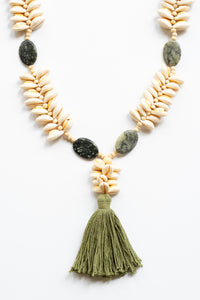 Stone & Shell Tassel Necklace | Shop Bali Queen