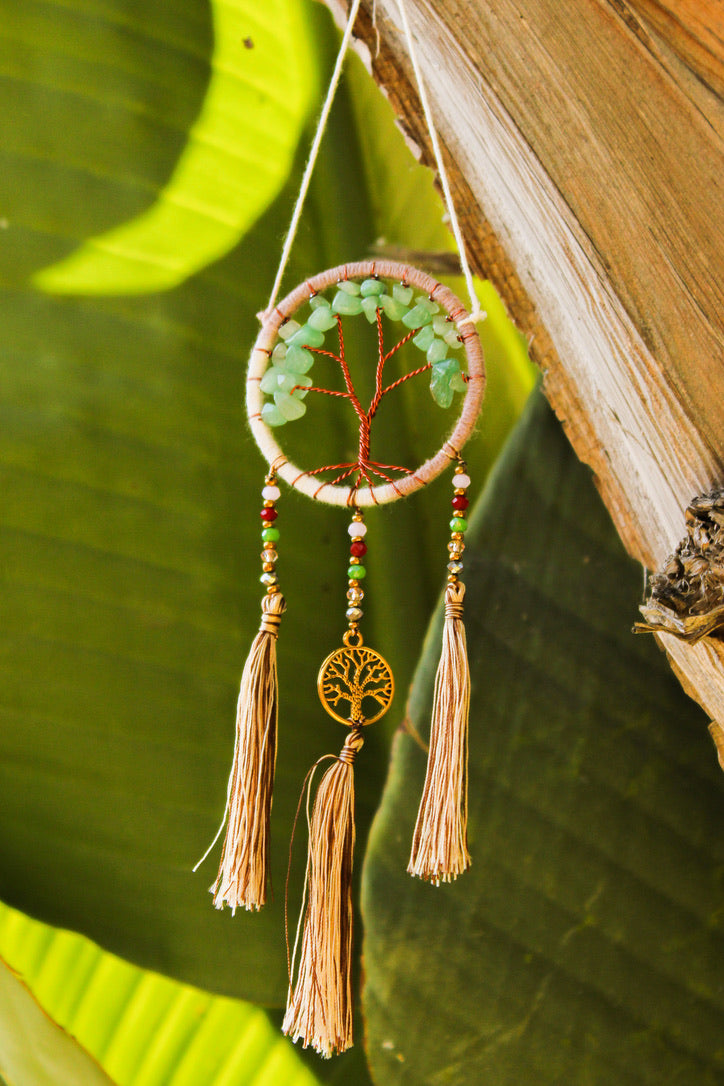 Mini Crystal & Stone Tree of Life Dreamcatcher