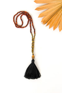 Cotton Buddha Tassel Necklace