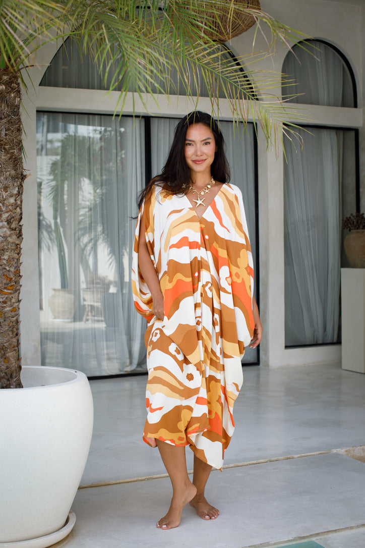 Kiki Open Shoulder Caftan | Shop Bali Queen