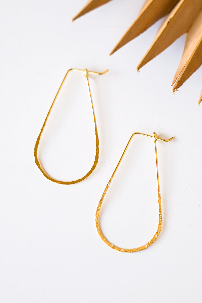 Golden Drop Hoop Earring | Shop Bali Queen
