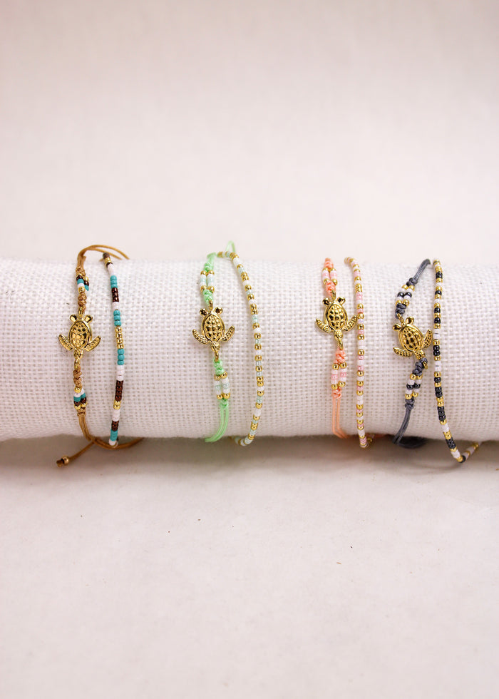 Turtle Crystal 2 Pack Bracelets | Shop Bali Queen
