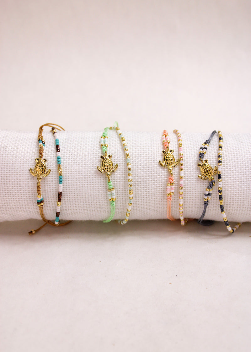 Turtle Crystal 2 Pack Bracelets | Shop Bali Queen