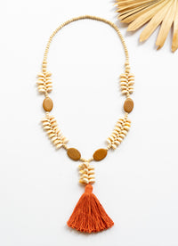 Stone & Shell Tassel Necklace | Shop Bali Queen