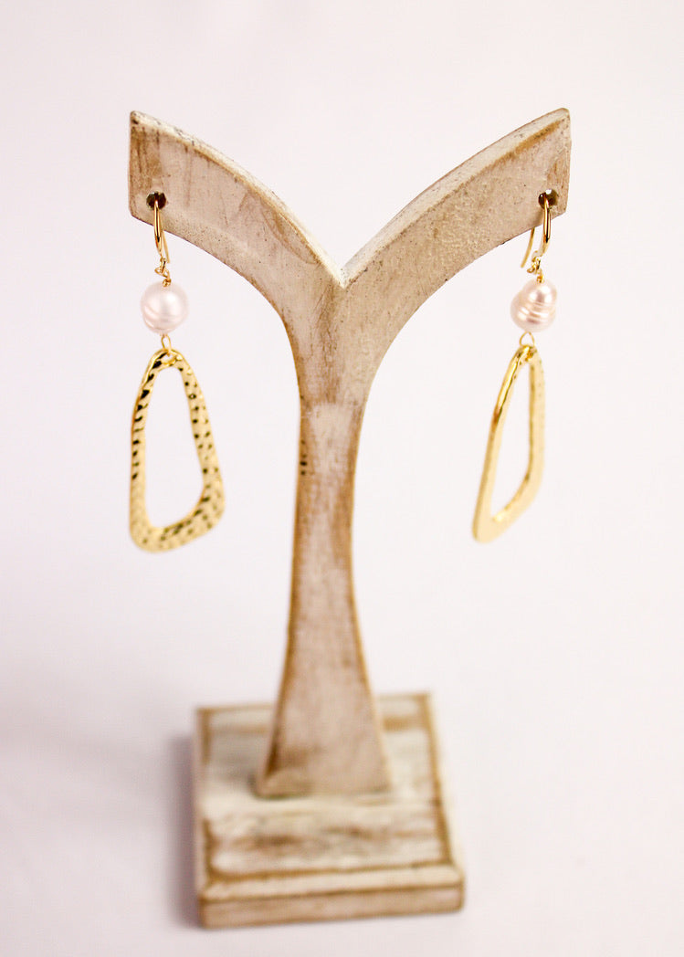 La Perla Hammered Teardrop Earrings