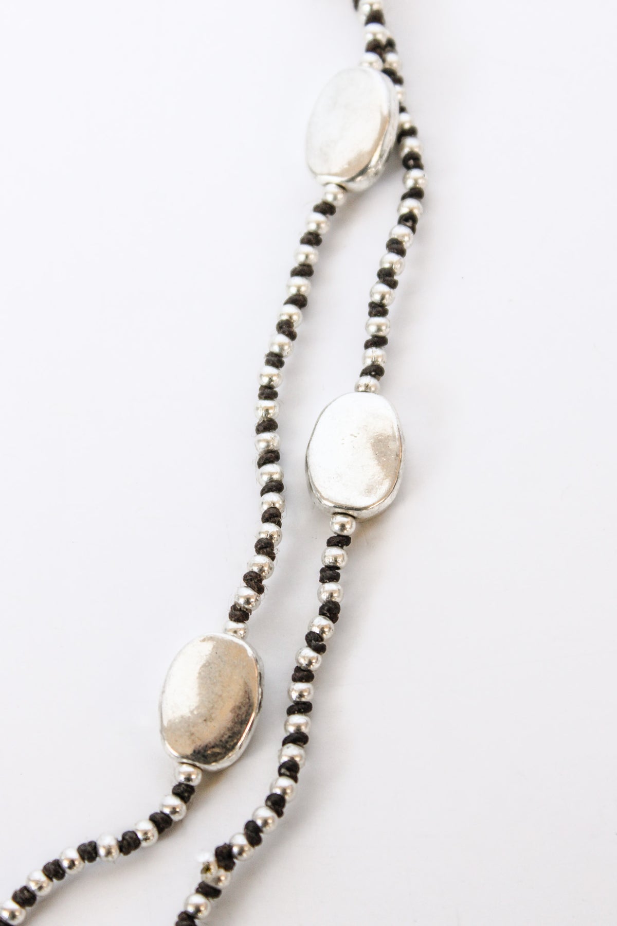 Hammered Oval Layering Alloy Necklace