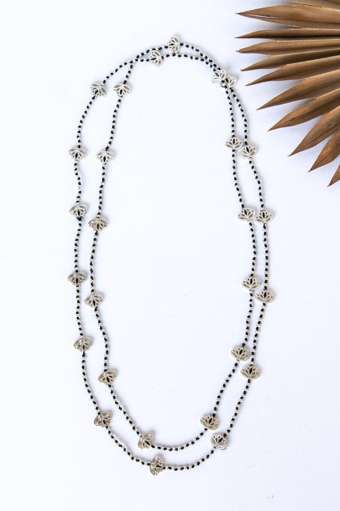 Lotus Layering Alloy Necklace