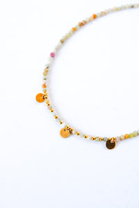 Gold Disc and Gemstone Anklet | Shop Bali Queen