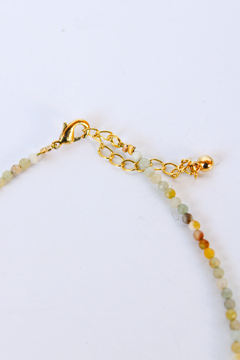 Gold Disc and Gemstone Anklet