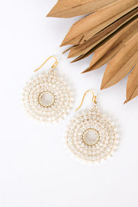 Thai Round Crystal Earrings | Shop Bali Queen