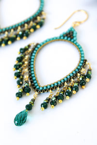 Thai Crystal Teardrop Chandelier Earrings | Shop Bali Queen