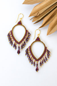 Thai Crystal Teardrop Chandelier Earrings | Shop Bali Queen