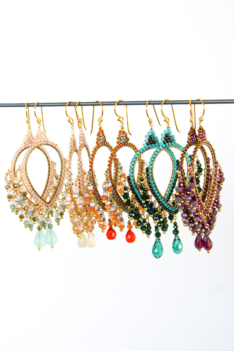 Thai Crystal Teardrop Chandelier Earrings | Shop Bali Queen