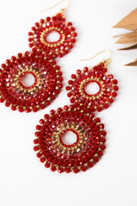 Thai Crystal Double Circle Earrings | Shop Bali Queen