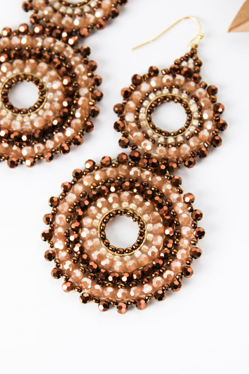 Thai Crystal Double Circle Earrings | Shop Bali Queen