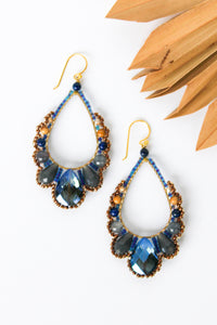 Thai Crystal Scalloped Earrings | Shop Bali Queen
