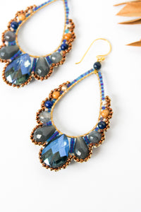 Thai Crystal Scalloped Earrings | Shop Bali Queen