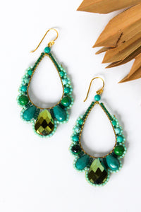 Thai Crystal Scalloped Earrings | Shop Bali Queen