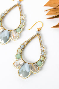 Thai Crystal Scalloped Earrings | Shop Bali Queen