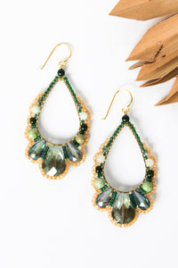 Thai Crystal Scalloped Earrings | Shop Bali Queen