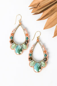 Thai Crystal Scalloped Earrings | Shop Bali Queen