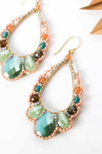 Thai Crystal Scalloped Earrings | Shop Bali Queen