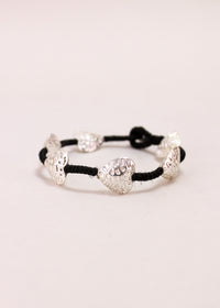 Large Hammered Heart Alloy Bracelet #10