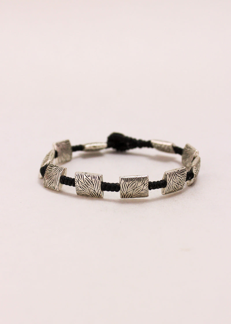 Etched Leaf Alloy Bracelet #65