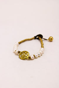 Freshwater Pearl Single Charm Bracelet
