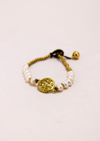 Freshwater Pearl Single Charm Bracelet