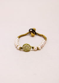 Freshwater Pearl Single Charm Bracelet