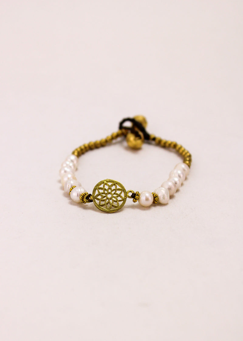 Freshwater Pearl Single Charm Bracelet