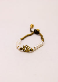 Freshwater Pearl Single Charm Bracelet