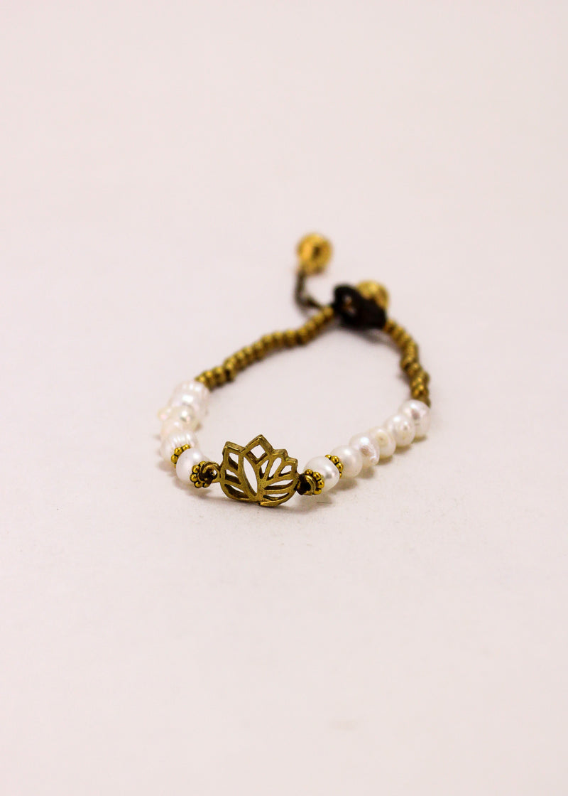 Freshwater Pearl Single Charm Bracelet
