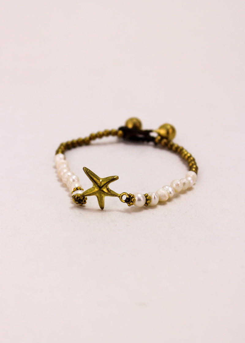 Freshwater Pearl Single Charm Bracelet