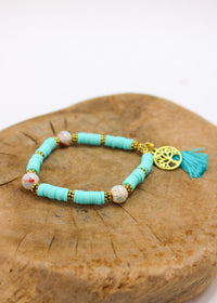 Tubular Agate Stretch Bracelet | Shop Bali Queen
