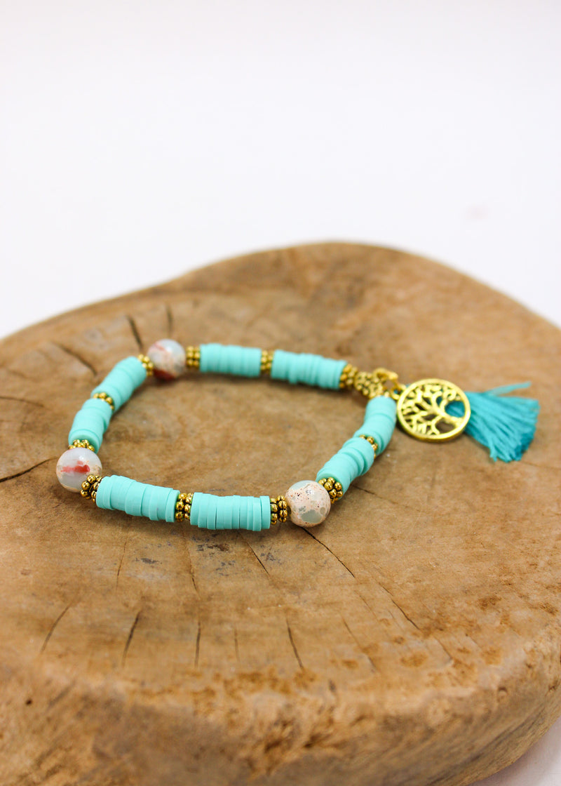 Tubular Agate Stretch Bracelet | Shop Bali Queen