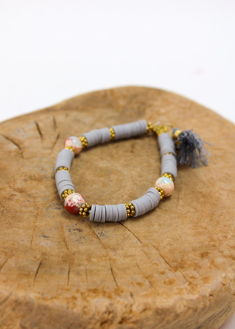 Tubular Agate Stretch Bracelet | Shop Bali Queen