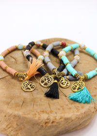 Tubular Agate Stretch Bracelet | Shop Bali Queen