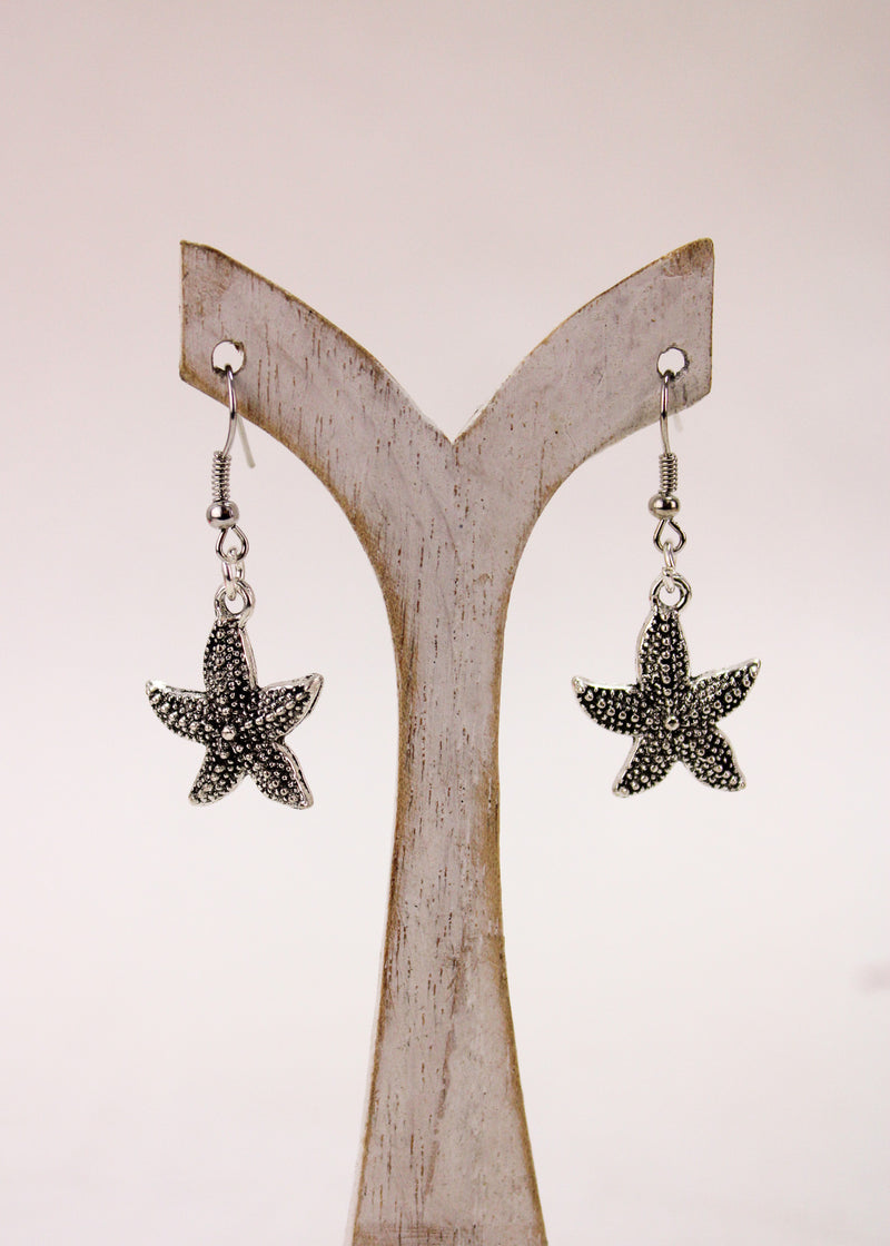 Sm Bumpy Starfish Alloy Earrings
