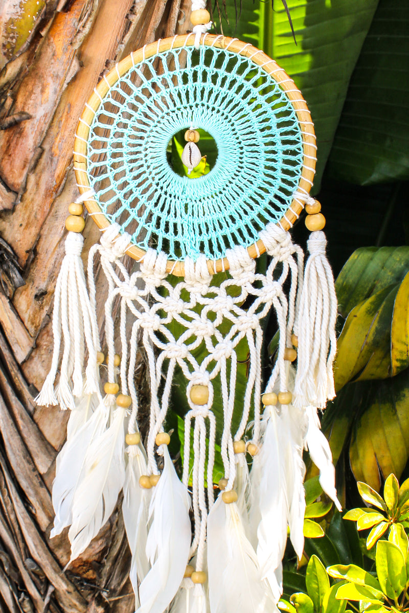 7" Crochet Dreamcatcher w/ Shell & Tassel