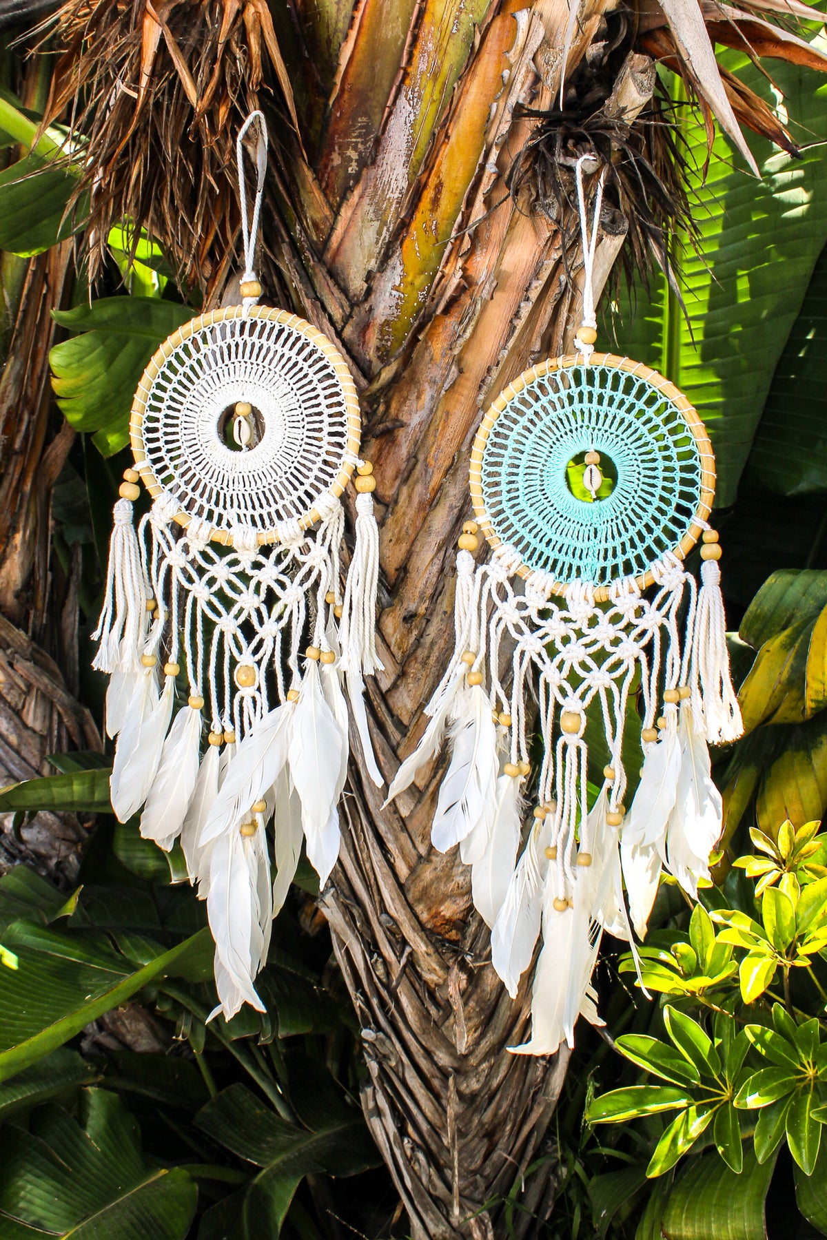 7" Crochet Dreamcatcher w/ Shell & Tassel